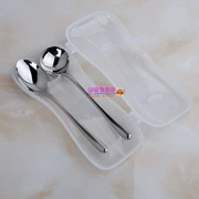 Bộ thìa thìa trẻ em 18-10 inox trẻ em cầm tay bộ đồ ăn thực phẩm cấp inox sâu súp - Đồ ăn tối