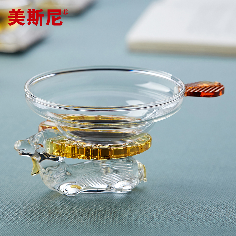 Mesni glass tea leak tea strainer Kung Fu tea set tea strainer accessories creative stainless steel bubble tea strainer mesh filter