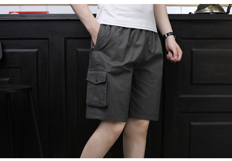 Mùa hè trung niên quần short nam kích thước lớn bông lỏng cha năm quần trung niên bãi biển quần cha quần ngựa quần âu nam đẹp