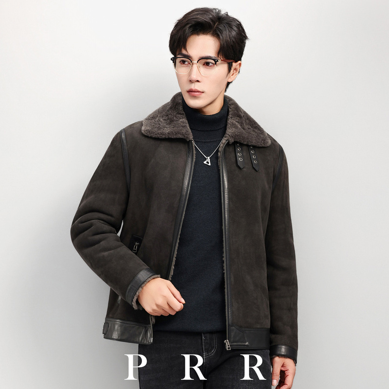 Original Fur Integrated Coat Men's Suede Merino B3 Flight Suit Genuine Leather Jacket Winter Fur Jacket Original Fur Integrated Coat Men's Suede Merino B3 Flight Suit Genuine Leather Jacket Winter Fur Jacket