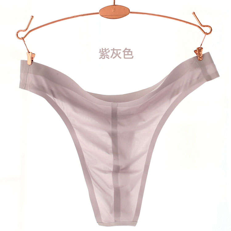 Mùa hè thoáng khí gợi cảm băng lụa không có dấu vết một mảnh eo T quần short quần mỏng phần thoáng khí đồ lót nam quần lót lọt khe xẻ đũng