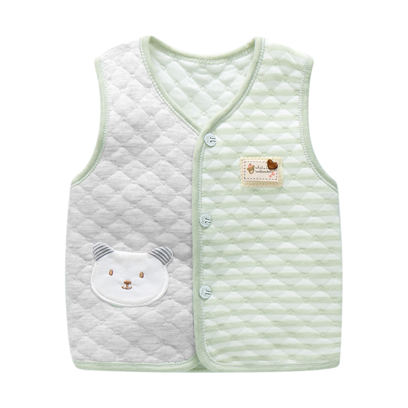 Mùa xuân và mùa thu nam giới và phụ nữ bé vest bé vest cotton trẻ em vest ấm vest vai màu cotton mùa xuân và mùa hè phần mỏng