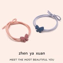 Butterfly knot sweet and haircut female Korean version student little fresher girls head rope Jane about bestie skin fascia red