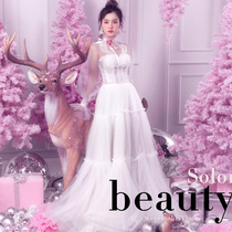  2018 exhibition new studio theme clothing Location travel wedding photography white yarn photo photo fairy dress