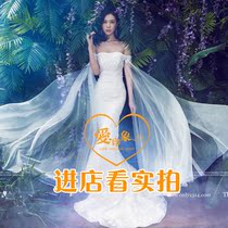  2019 exhibition new studio theme clothing Location travel wedding photography photo fishtail fairy floating yarn dress