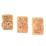 Ретро механическая ветрозащитная зажигалка на керосине с шестернями, в стиле панк