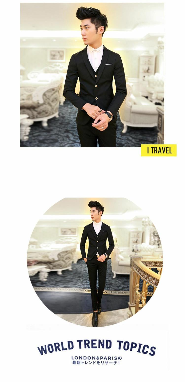 Bộ đồ vest nam công sở ba mảnh phù hợp với chuyên nghiệp Xiaoxi Slim phiên bản Hàn Quốc của người đàn ông tốt nhất chú rể váy cưới áo khoác blazer nam