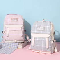 New high-value canvas backpack for womens junior high school students Korean version of Joker campus travel backpack