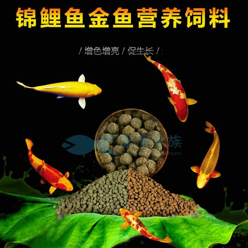 Aquarium koi fish feed Pond fish feed goldfish Koi fish feed Ornamental fish feed fish feed 500 grams of fish food