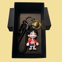 Japanese One Piece Luffy key chain bag pendant men and women personality creative waist hanging key chain doll