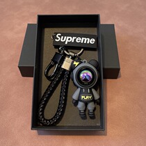 Japanese cute cartoon lightning bear keychain men and women couples bag pendant car keychain small gift