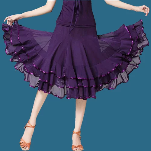 Танцующая приталенная практика, длинная юбка, высокая талия, средней длины