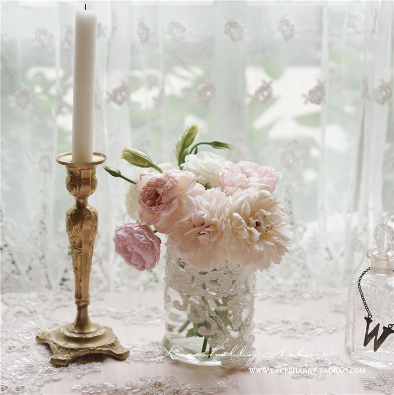 New retro style extravaganza Rex Lace Shabby Desktop Flower Illustrator Vase Hydroponic Pendulum