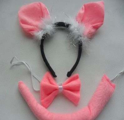 Ba đạo cụ lợn tiara hiển thị nguồn cung cấp tai lợn headband phụ kiện tóc kẹp tóc phim hoạt hình động vật đuôi lợn - Sản phẩm Đảng / Magic / Hiệu suất phụ kiện cosplay cổ trang	