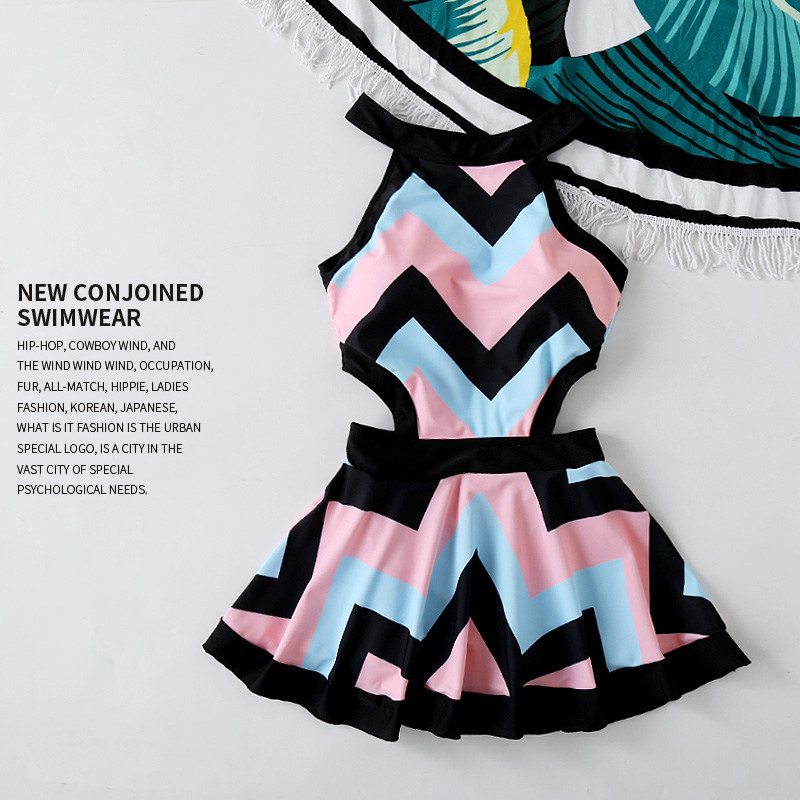 Swimsuit Women's Summer Even Body 2021 New Burst Bubble Spa Skirt Style Conservative Thin Veil Student Advanced Sensation