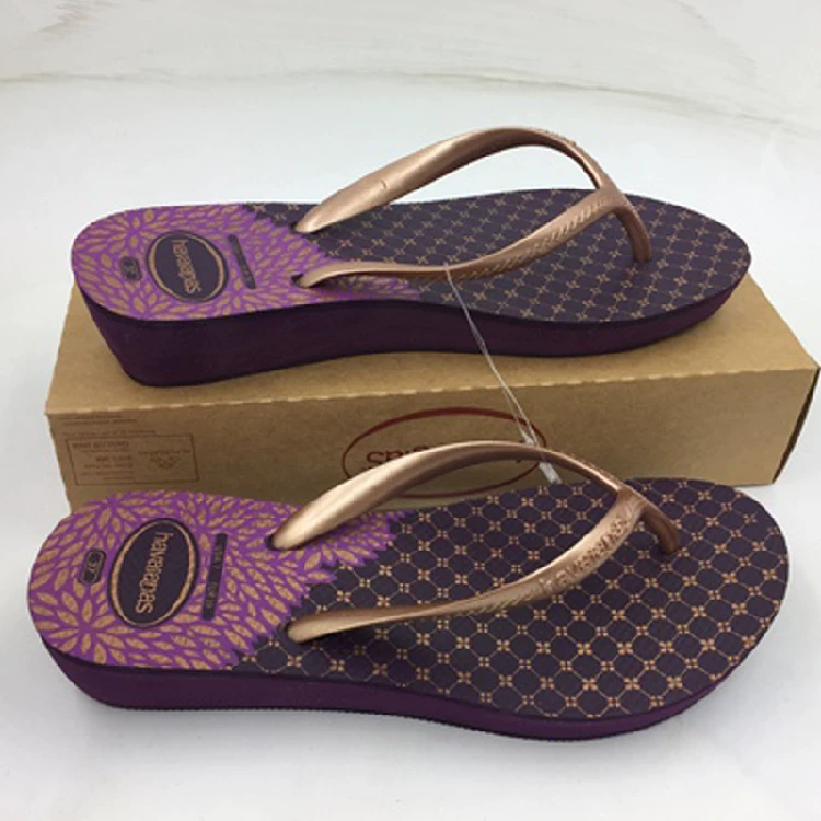Бразильские подлинные Havana havaianas 4см клин шлепанцы женские летний повседневный нескользящие тапочки