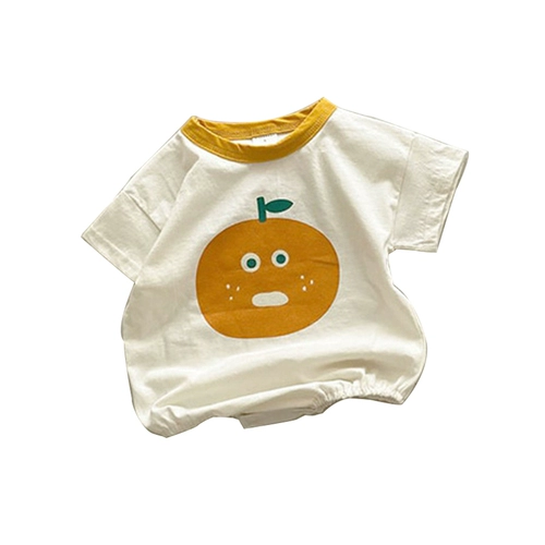 Детское летнее брендовое мультяшное тонкое хлопковое боди для новорожденных, в корейском стиле, короткий рукав
