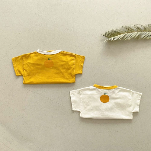 Детское летнее брендовое мультяшное тонкое хлопковое боди для новорожденных, в корейском стиле, короткий рукав