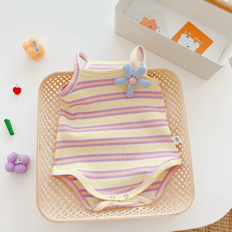 Children's summer clothing for new born, overall girl's, vest, bodysuit to go out, lifting effect