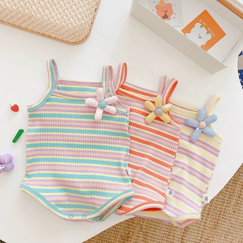 Children's summer clothing for new born, overall girl's, vest, bodysuit to go out, lifting effect