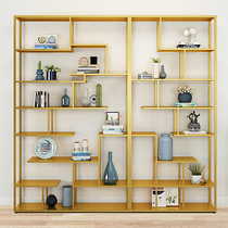 Nordic shelf wrought iron bookshelf partition office simple floor industrial style multi-storey living room creative shelves