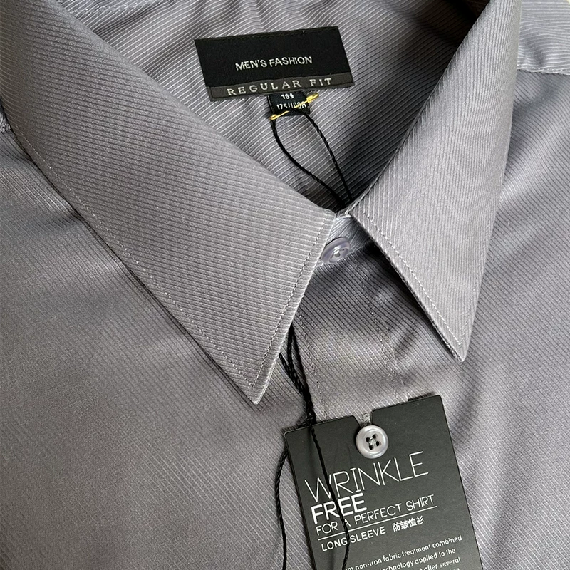 Black elastic shirt, slim fit