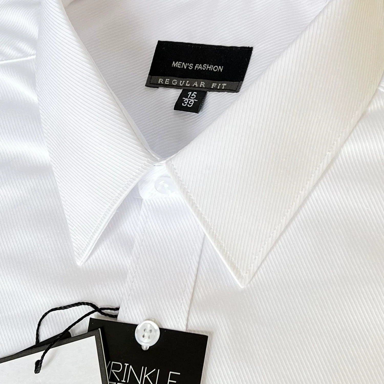Белая эластичная рубашка, slim fit, с коротким рукавом