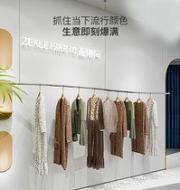 Clothing store hanging hanger clothing display rack ceiling hanging stainless steel brushed S curved semi-circular arc hanger