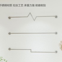 Clothing store wall hanging special stainless steel wire drawing rack wall hanging display rack clothing display rack clothing display rack