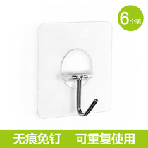 Adhesive hook strong adhesive paste Wall Wall Wall Wall load-bearing suction cup kitchen hook no trace paste door rear hole-free hook