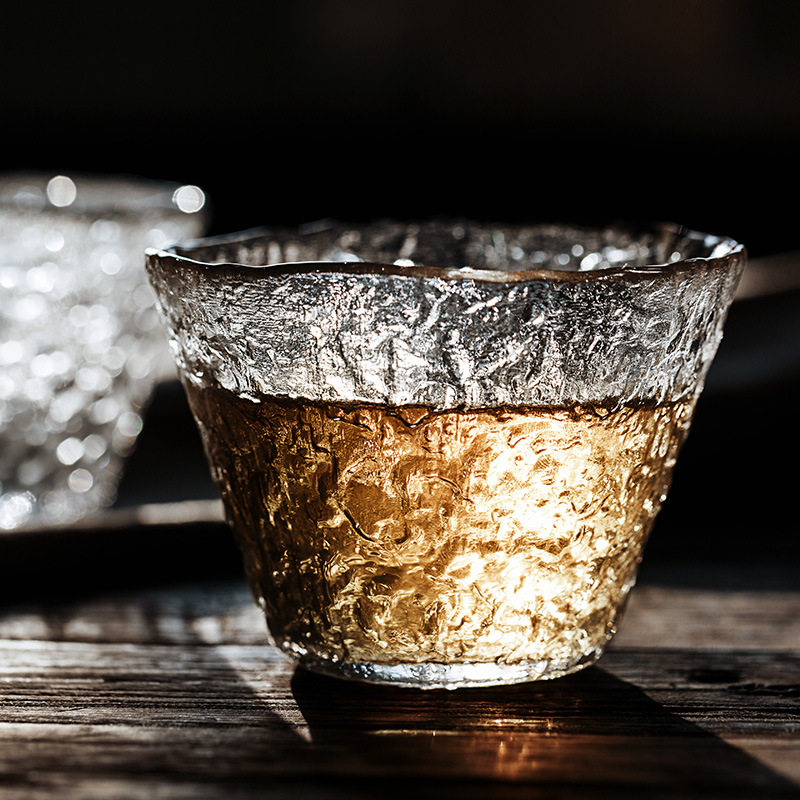 Exit Early Snow Pint Cup Crystal Heat Resistant Glass Master Cup Hammer Grain Heavy Snow Personal Cup Kungfu Tea Set