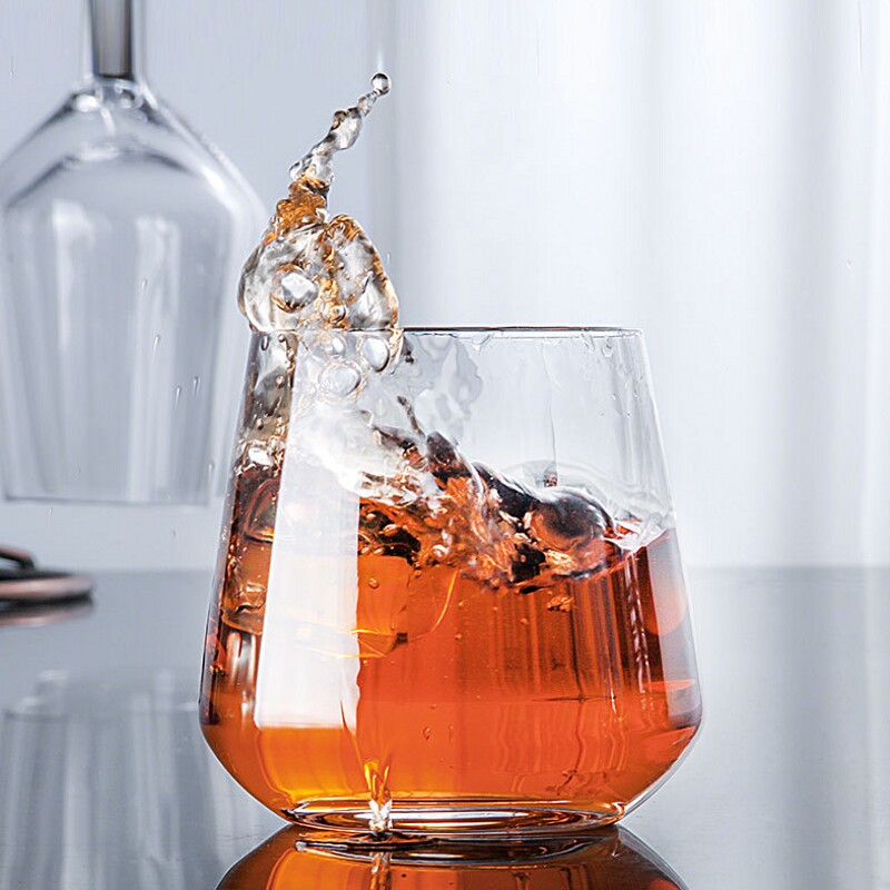 Exit lead-free crystal handmade glass whisky wine glasses Thickened Bottom Beer Cups Transparent Fashion cup water glasses