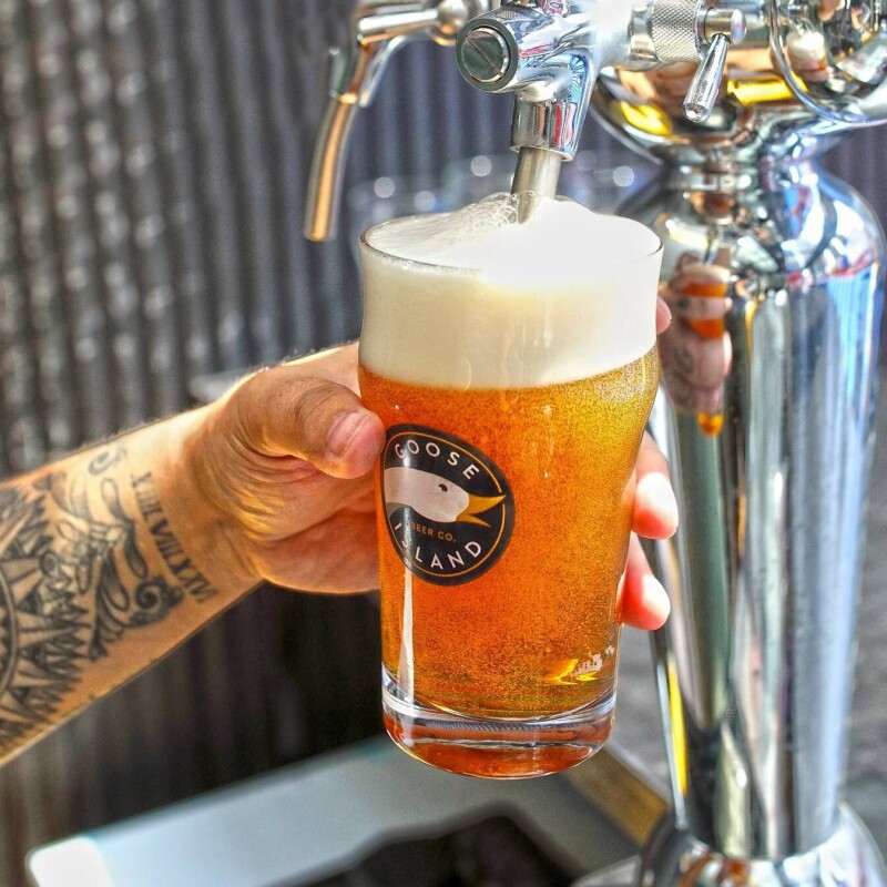 Goose Island special beer glass exported European-style craft products removed from household bar restaurant large lead-free glass