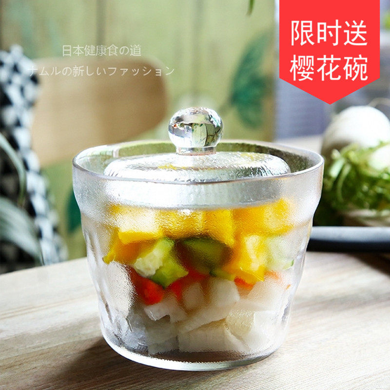 Japanese one-night pickle Japanese pickle jar Light pickle jar Thickened glass pickle jar Heavy stone pickle container Pickle jar