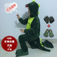 Mùa đông trẻ em hoạt hình đồ ngủ một mảnh bé động vật khủng long dài tay động vật cha mẹ trẻ em trai và cô gái dịch vụ nhà quần áo trẻ sơ sinh