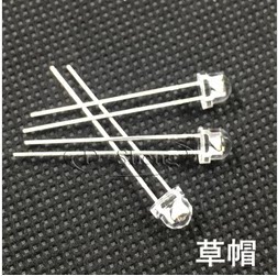 F5 straw hat 5MM ultra bright white light (2800-3000mcd) LED light bead 3 0-3 4V Low light decay