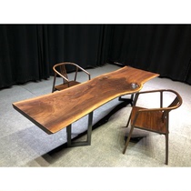 North American Black Walnut Wood Large Plate Table Log Single Plate Light Lavish Minimalist Style Desk Table Desk 363-76-6