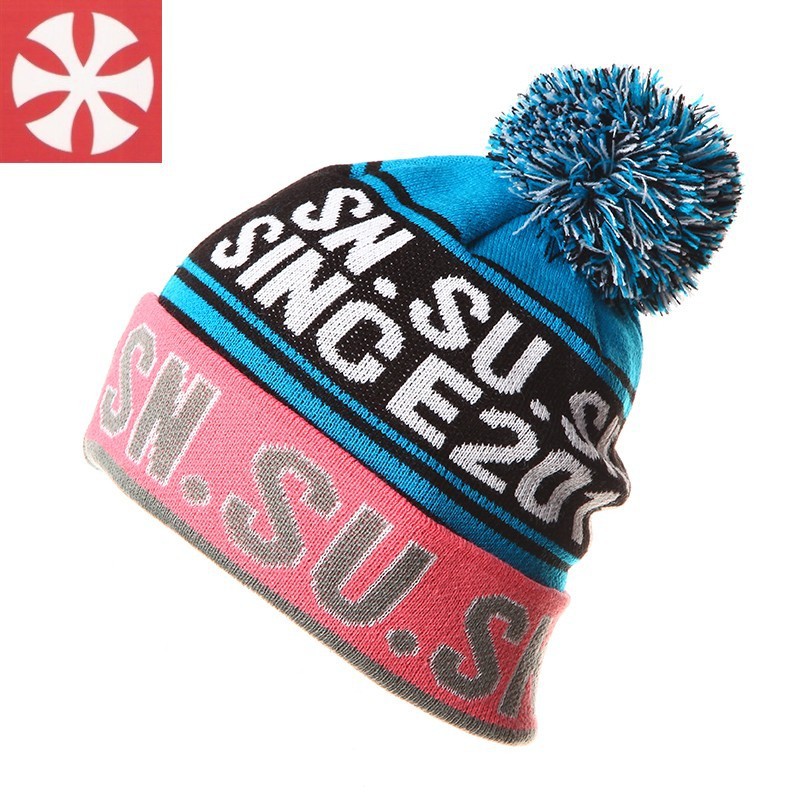 Authentic đôi snowboard hat phụ nữ len đan mũ ấm áp nam mùa đông dày mũ thể thao nón nike lưỡi chính hãng
