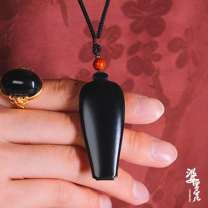 (Bora flower) Xinjiang's black Qingyu State Wind imitation Song Daimei Bottle Ping An uneventful Pendant Black Sheep Fat Taqing Pendant