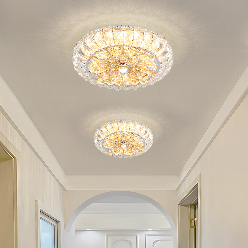 2026 New Light Luxury Crystal Ceiling Lamp Modern Minimalist Entrance Lamp Corridor Zhongshan Balcony Lamp Corridor Lamp Led