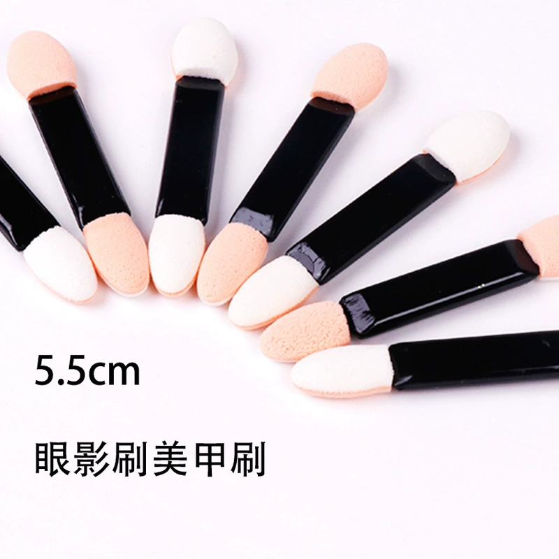 Nail Tools Eyeshadow Brush Phấn mắt Mirror Mirror Cao su Double Head latex Cotton Sponge Stick Makeup Brush Smudge Stick - Công cụ Nail