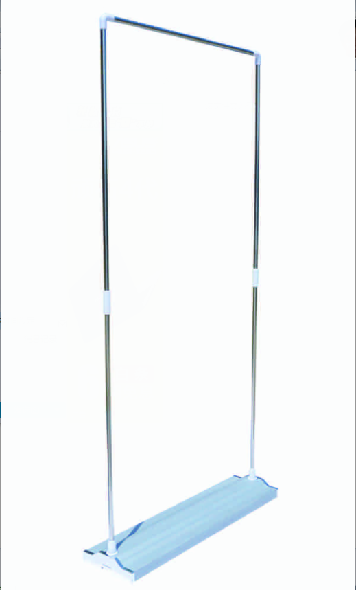 Water-injection plastic-steel box door type exhibition frame