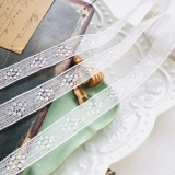 100 Ультра -тонкие белые мелкие хлопчатобумажная нить Полая тканая плетеная детская кружева координаты ручной работы