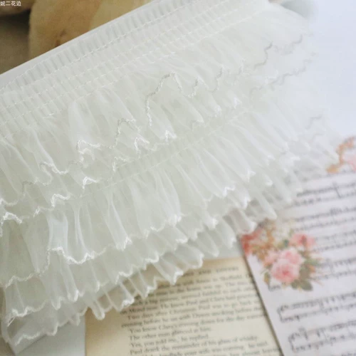 Органная пушистая юбка, черные уши, детская одежда, кружевные аксессуары, собачьи зубы, кружевная юбка, ингредиенты одежды 5 см 5 см