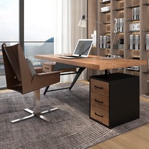 Nordic computer desk Desktop Home computer office desk Simple modern boss table President table Solid wood desk