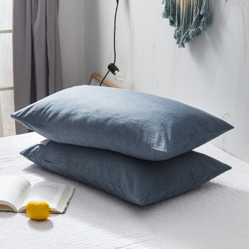 Bộ chăn ga gối cotton nữ 100% phong cách Nhật Bản Bộ chăn ga gối cotton nữ 48x74 tốt giặt một bộ 2 chiếc - Gối trường hợp gối hơi