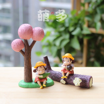 Heat Pin Cartoon Cartoon Paparazzi On-board Interior Pendulum Multiple Meat Micro Landscape Aquatic Fish Tank Pendulum full RMB19