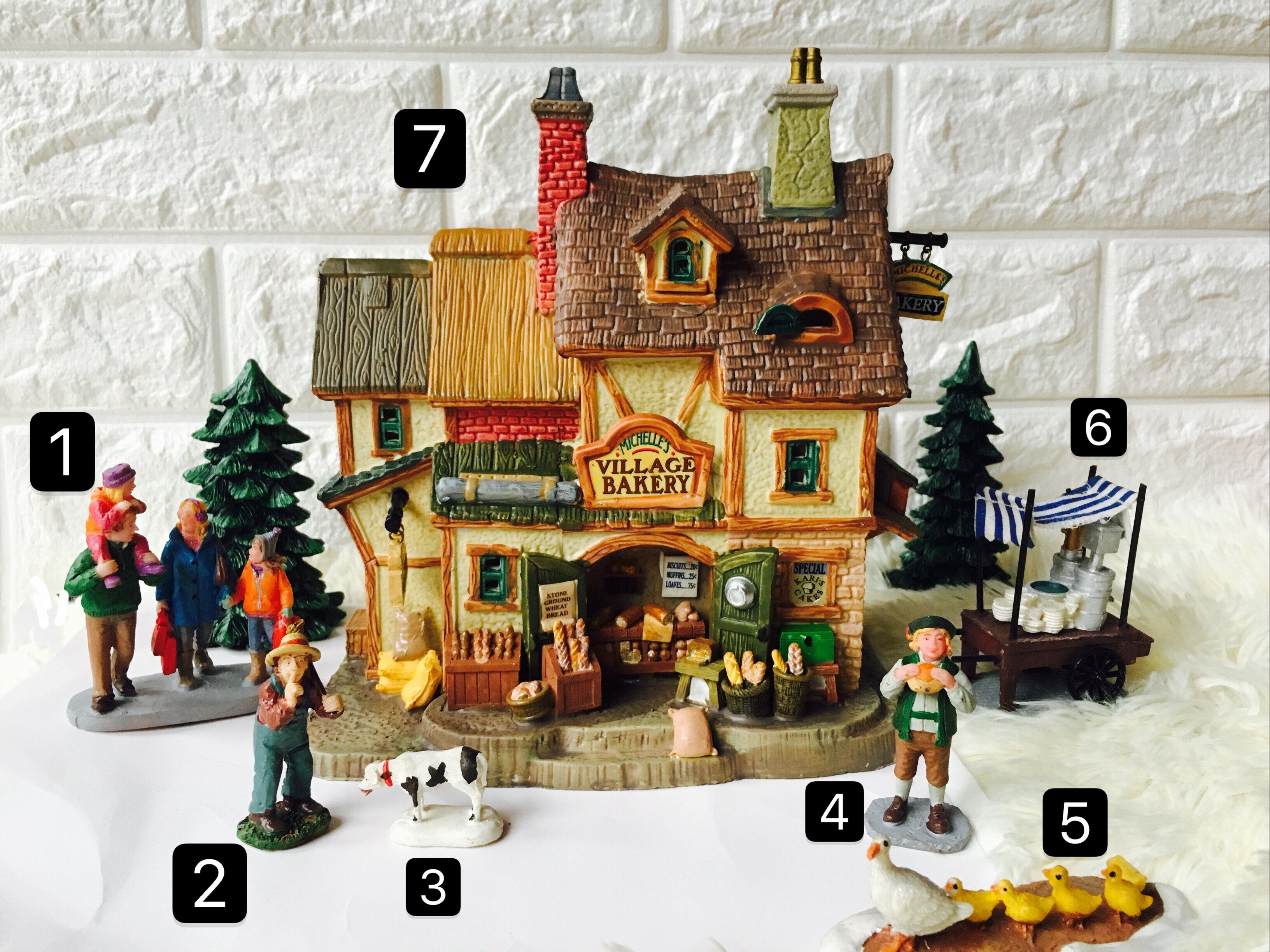 Foreign Trade Export Agricultural Trade Market European Town Bakery Ceramics House Nightlight Warm Light Street View Swing