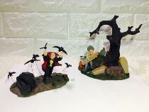 Foreign Trade Export Halloween Series Vampire Skull Skull Bat Mummy Coffin Withered Landscape