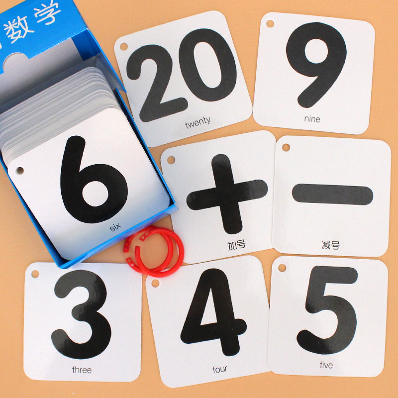 Baby's Cognitive Digital Cards 1 to 100 Kindergarten mathematics Early teaching Enlightenment card Child to count the teaching aids